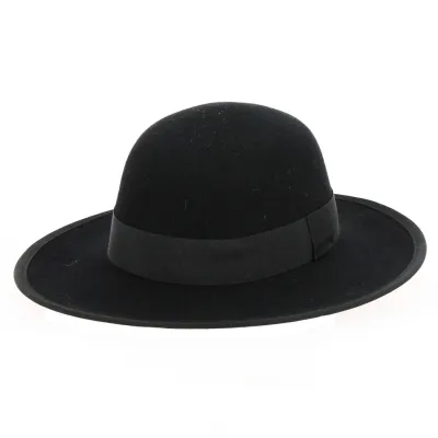Capeline Gemma Feutre Laine Noir - Traclet