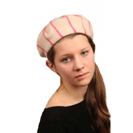 Pink Striped Beret - Le Béret Français