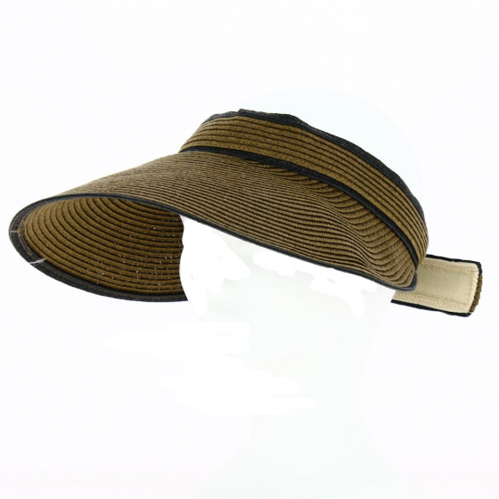 Visière paille papier kaki - Traclet