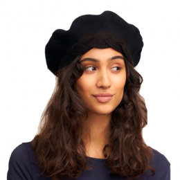 Black Wool Pina Beret - Heritage by Laulhère