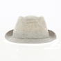 Beige Linen Pergole Trilby Hat - Traclet