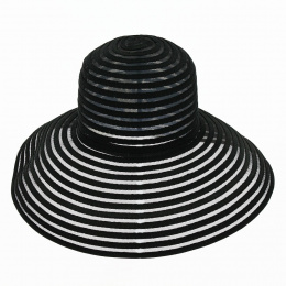 Black Transparent Wide-Brimmed Hat - Traclet