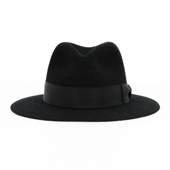 Black Fur Felt Indiana Jones Traveller Hat - Mayser