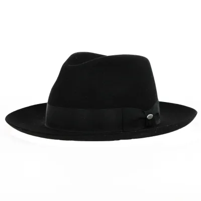 Fedora Atos Black Felt Hat - Mayser