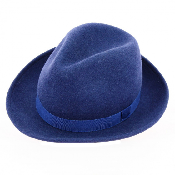 Chapeau Trilby Laine Bleu roi - Traclet
