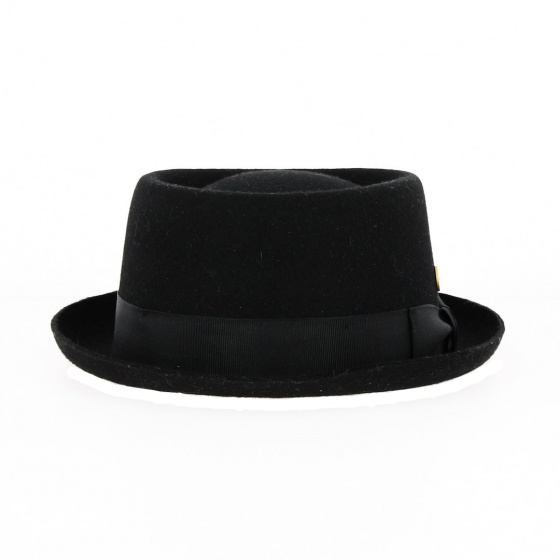 Black Gareth Wool Porkpie - Mayser