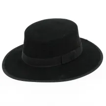 Chapeau Feutre Laine Noir - Traclet Reference : 2814 | Chapellerie Traclet