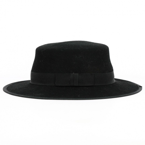 Black Wool Felt Hat - Traclet