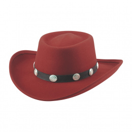 Western Hat Close Friend Red Wool Felt - Bullhide