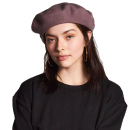 Mauve Wool Audrey Beret - Brixton