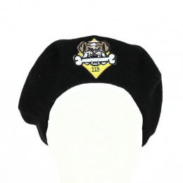 Bulldog Embroidered Beret - Traclet
