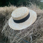 natural straw boater