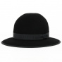 Black Wool Felt Chouan Wide Brim Hat - Traclet