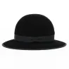 Black Wool Felt Chouan Wide-Brimmed Hat - Traclet Reference: 18215 | Traclet Hat Shop