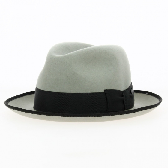 Grey Fur Felt Oxford Fedora Hat - Guerra
