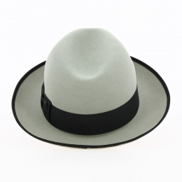 Grey Fur Felt Oxford Fedora Hat - Guerra