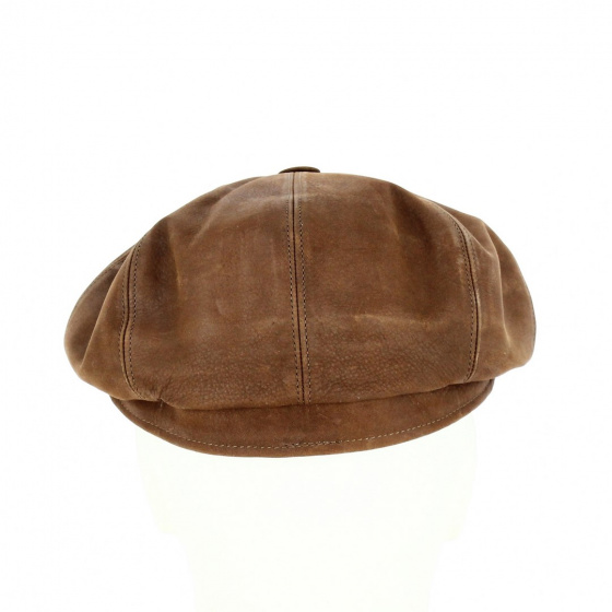 Casquette Cuir Wayne Marron - Traclet