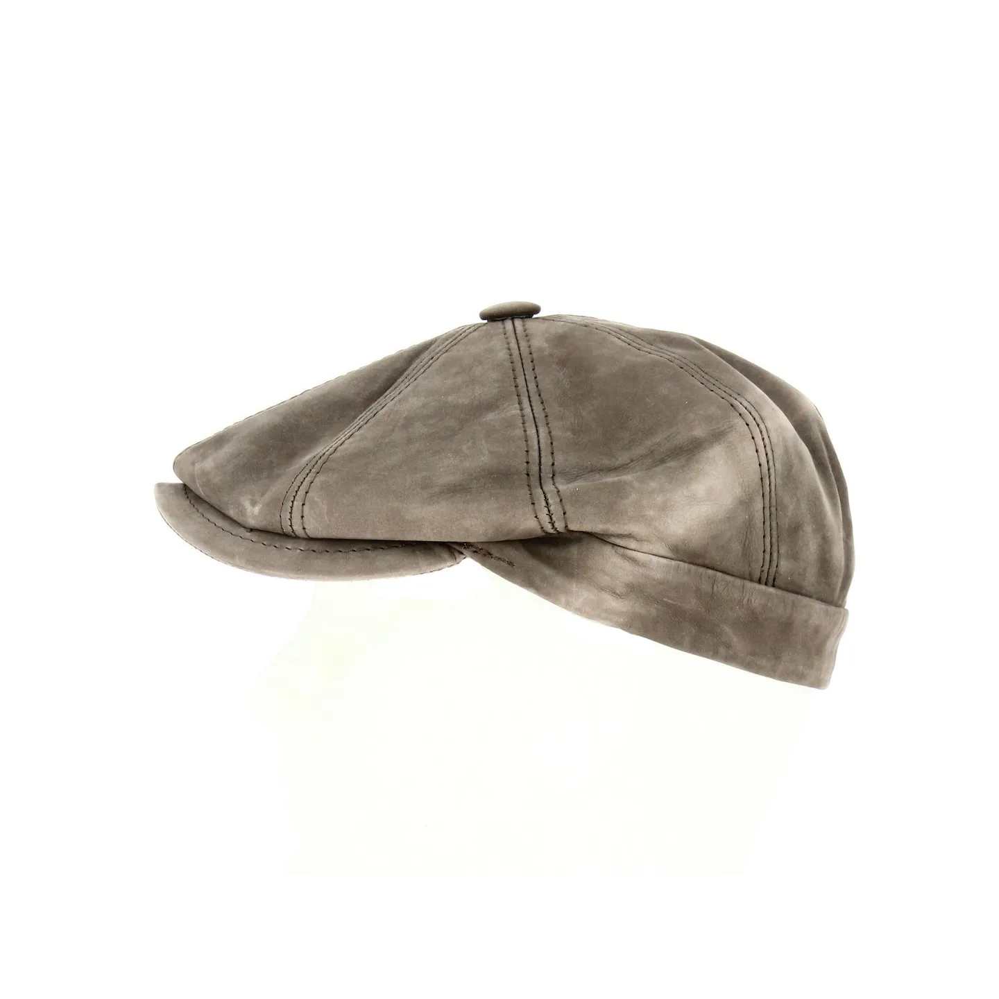 Casquette Cuir Wayne Taupe - Traclet Reference : 18237 | Chapellerie Traclet