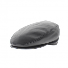Flat leather cap