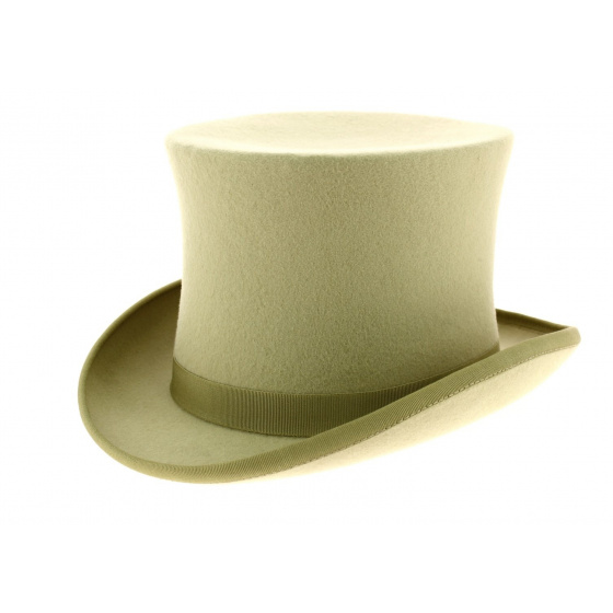 Pale Yellow Felt Top Hat - Traclet