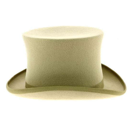Pale Yellow Felt Top Hat - Traclet