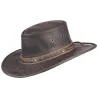 Squashy Brown Leather Kangaroo Hat