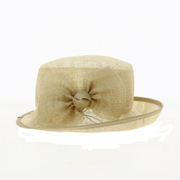 Beige Straw Aurélie Ceremony Hat - Traclet