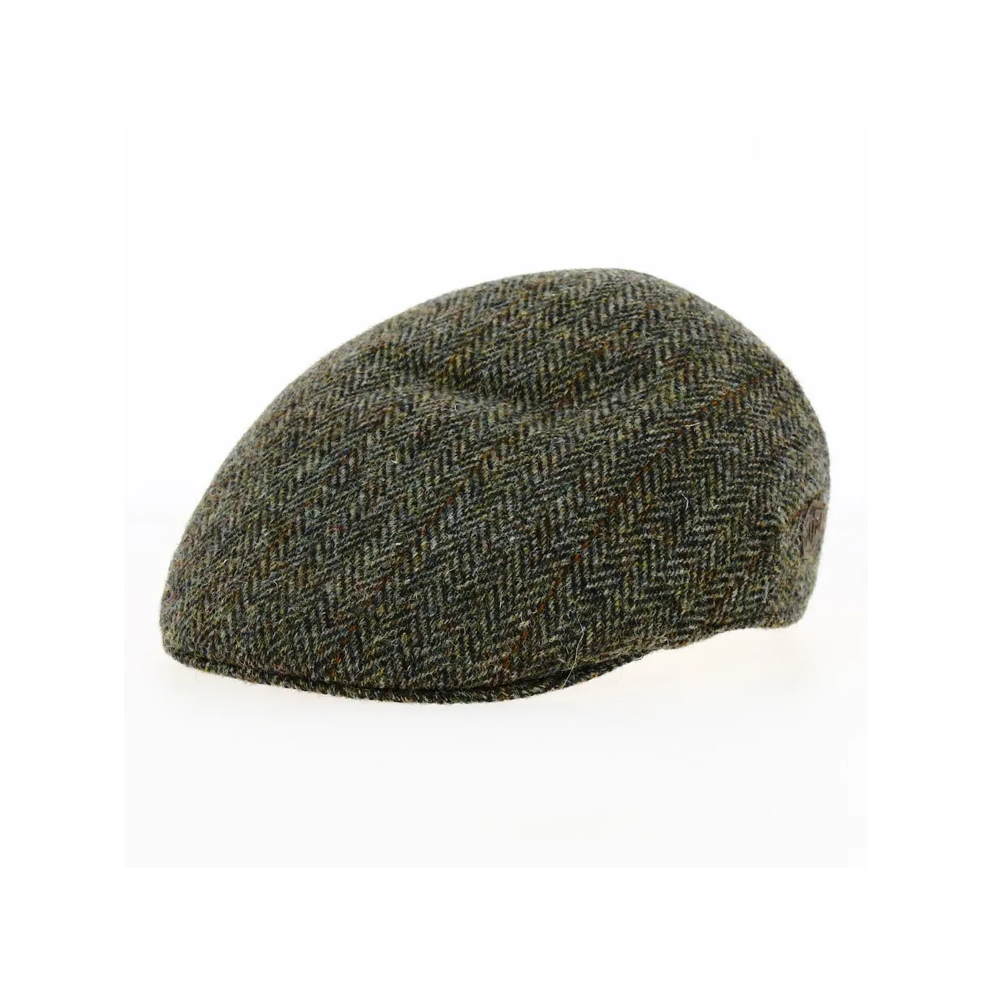 Khaki Harris Tweed Flat Cap - Traclet Reference: 8634 | Traclet Hat Shop