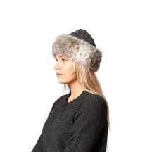 Gray Cable Faux Fur Beanie-Hat - Barts  Reference: 7408 | Chapellerie Traclet