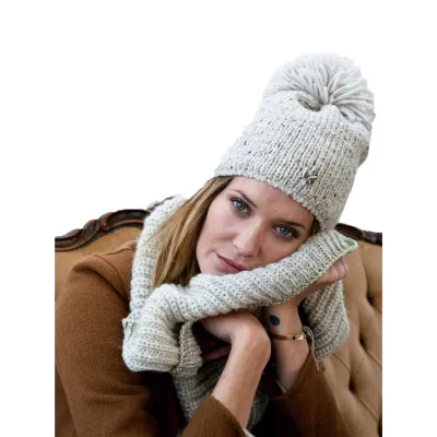 (Bonnet à Pompon Ortona Beige - Pipolaki  Reference : 5948 | Chapellerie Traclet