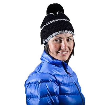 Made in France black-silver beanie Reference: 3967 | Chapellerie Traclet