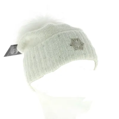 Betty White Wool Fur Pompom Beanie - Kristo