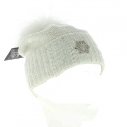 Betty White Wool Fur Pompom Beanie - Kristo