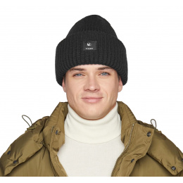 Alpine Wool Merino Beanie Black - Tilley