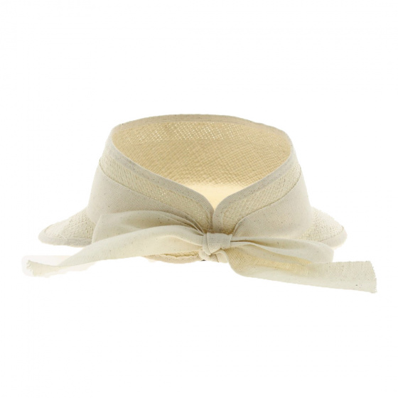 Bleached Panama Visor Cap - Traclet Bleached Panama Visor Cap - Traclet
