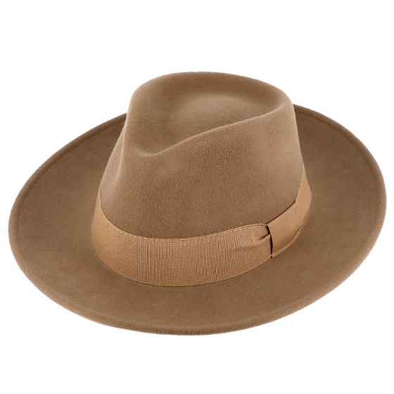Fedora Messine Camel Wool Felt Hat - Traclet