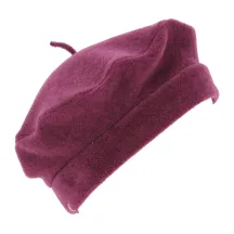 Plum Denise Polar Fleece Beret - Traclet Reference: 11170 | Traclet Hat Shop