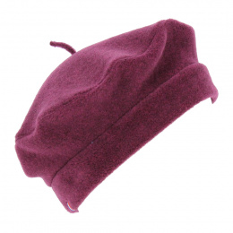 Plum Denise Polar Fleece Beret - Traclet