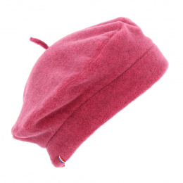 Pink Fleece Beret Denise made in France - Traclet