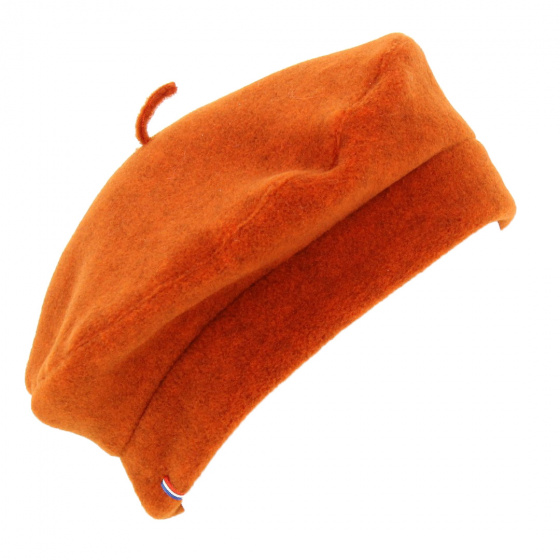 Polar Fleece Beret Denise Pumpkin - Traclet