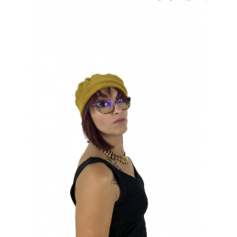 Denise Yellow Fleece Beret - Traclet