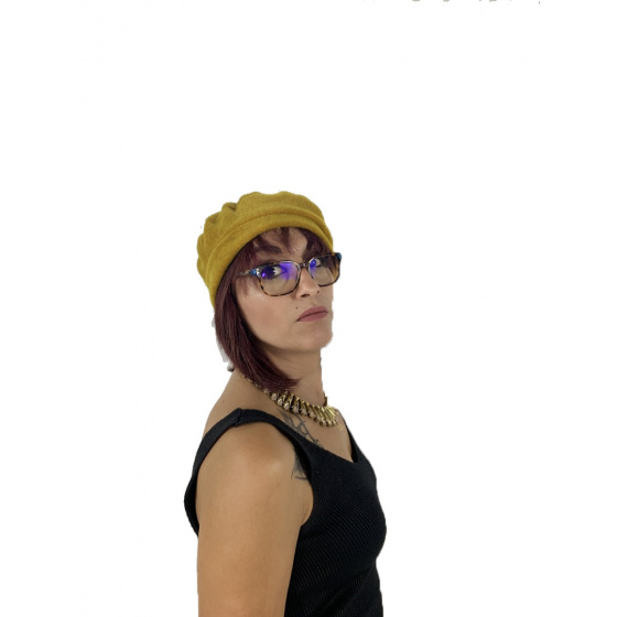 Yellow Denise Polar Fleece Beret - Traclet