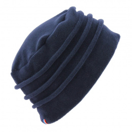 Colette Navy Fleece Beanie - Traclet
