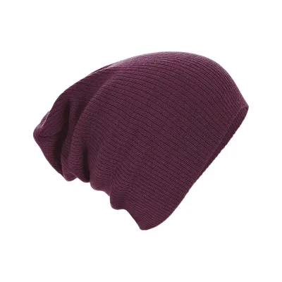 Bonnet Grey Mel bordeaux Long Oversize-Traclet-Gris Reference : 7537 | Chapellerie Traclet