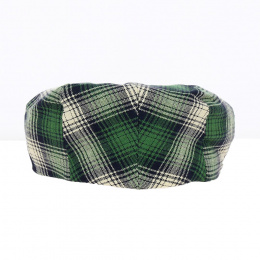 Casquette Enfant Plate à Carreaux bleu et vert - Traclet