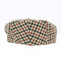 Brown and Green Checkered Flat Cap for Kids - Traclet