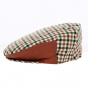 Brown and Green Checkered Flat Cap for Kids - Traclet