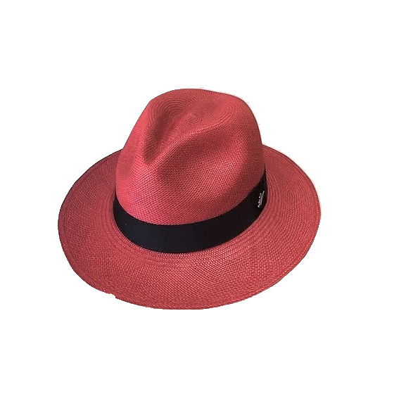 Panama Hat El Panecillo Raspberry