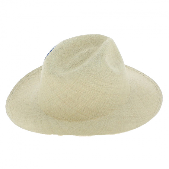 Chapeau Panama Fleur multicolore Brodé  - Traclet Chapeau Panama Fleur multicolore Brodé  - Traclet