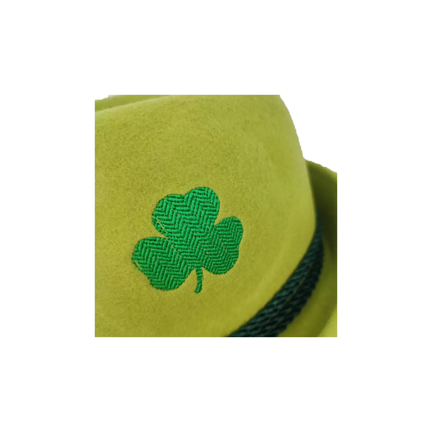 Chapeau Broderie Saint Patrick Feutre Laine Vert Anis - Traclet Reference : 17109 | Chapellerie Traclet